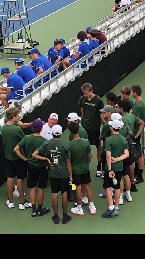 Boys varsity tennis sweeps Cedar Springs 8-0
