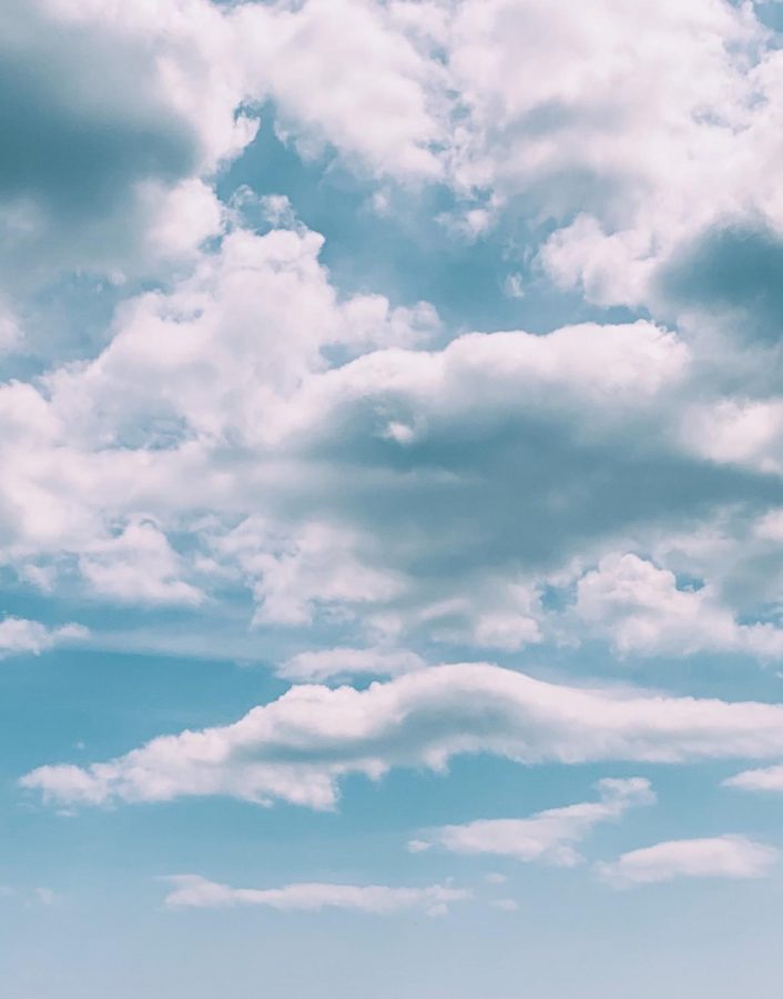 The white curtain in the sky