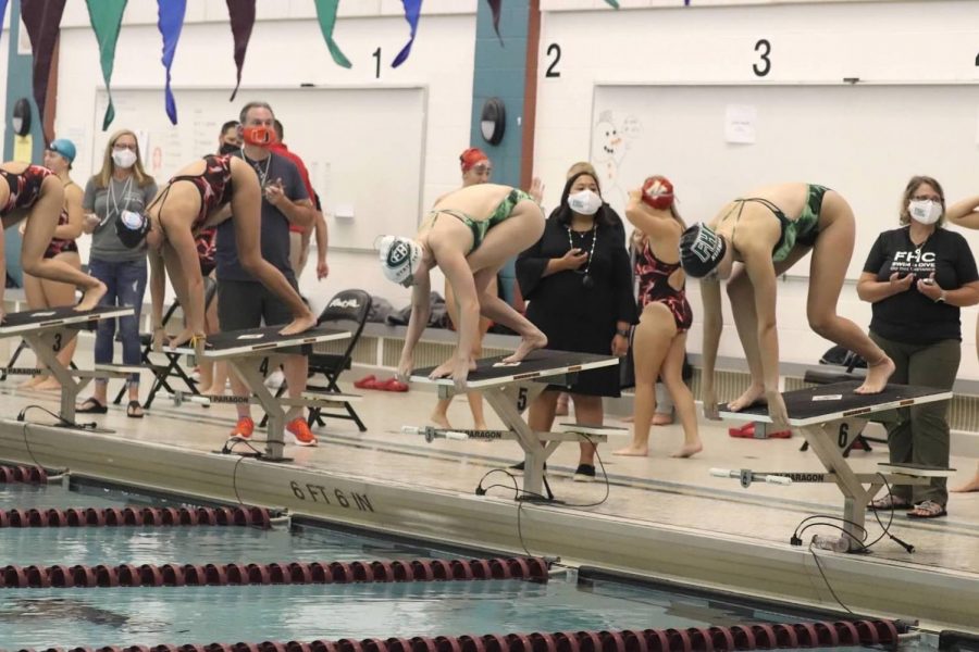 FHC Swim and Dive team wins the Battle of the Hills with a score of 109-77