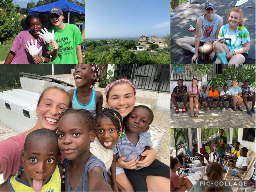 Seniors Rylie Beatty and Julia Carlson showcasing the fun they have serving, while making a huge impact on the community.