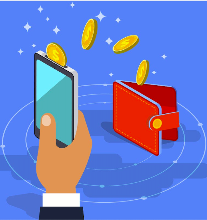 A graphic of how cryptocurrency is much like normal money but digital.