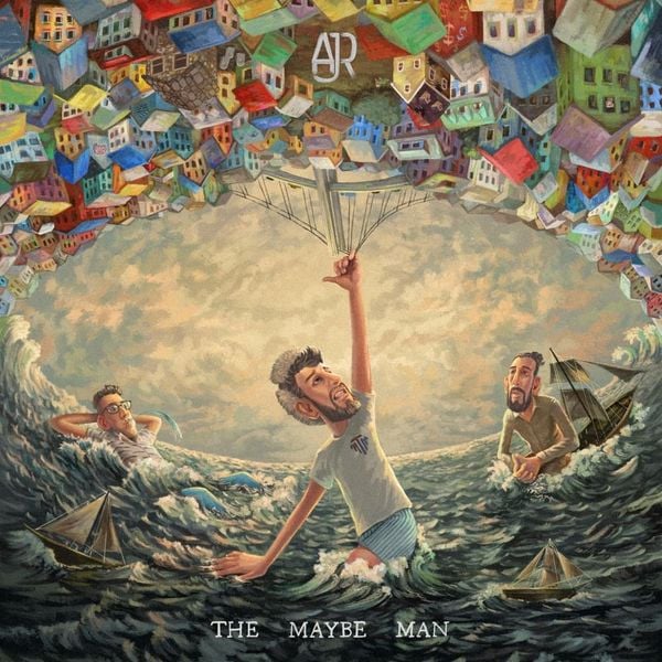 The cover of AJR's fifth album, Maybe Man, features the band's three brothers. 