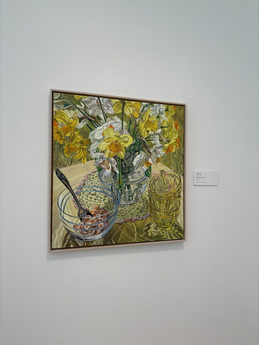 My favorite painting from the art museum—daffodils and cereal.